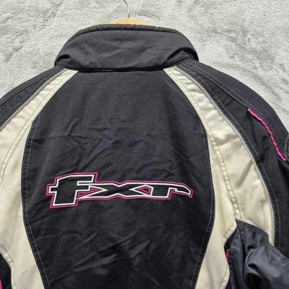 FXR Racing Jacket Womens 12 Black White Fusion F.A.S.T. Snowmobile Insulated - Picture 7 of 16